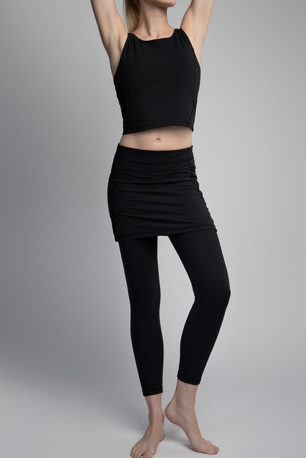 Matching tank top with skirted leggings