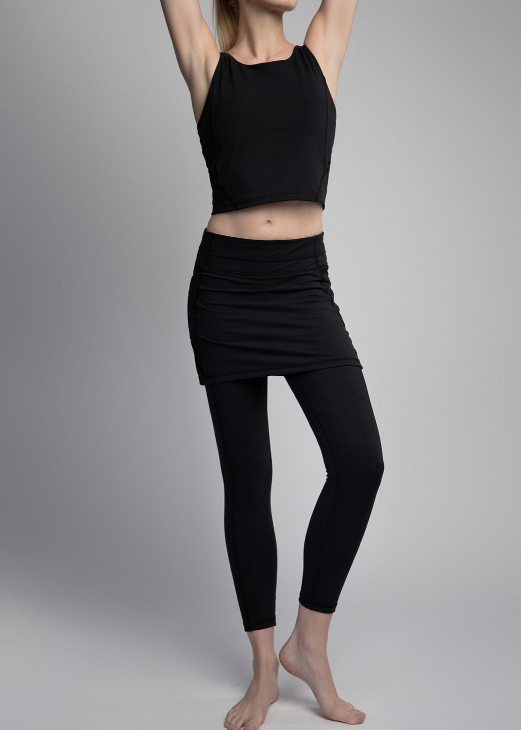 Matching tank top with skirted leggings