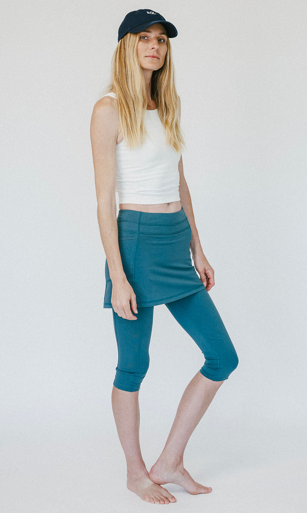Blue Ocean Cotton Skirted Leggings