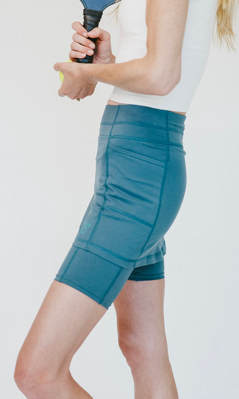 Blue Ocean Cotton Skirted Leggings