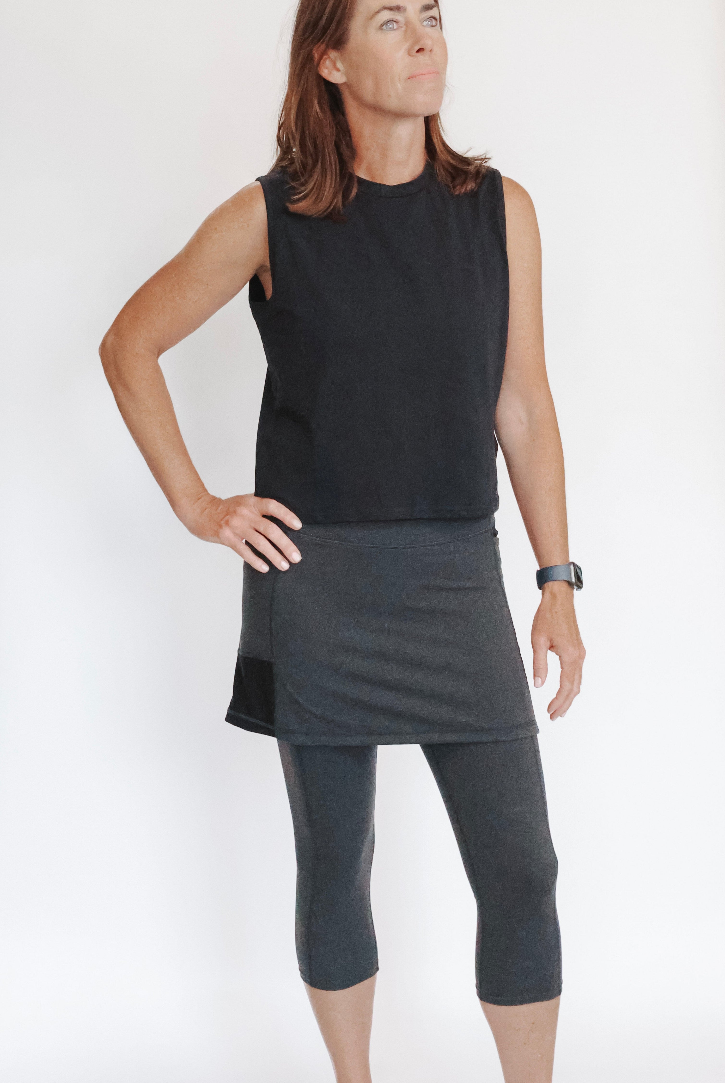 Relaxed Black Cotton Tank Top