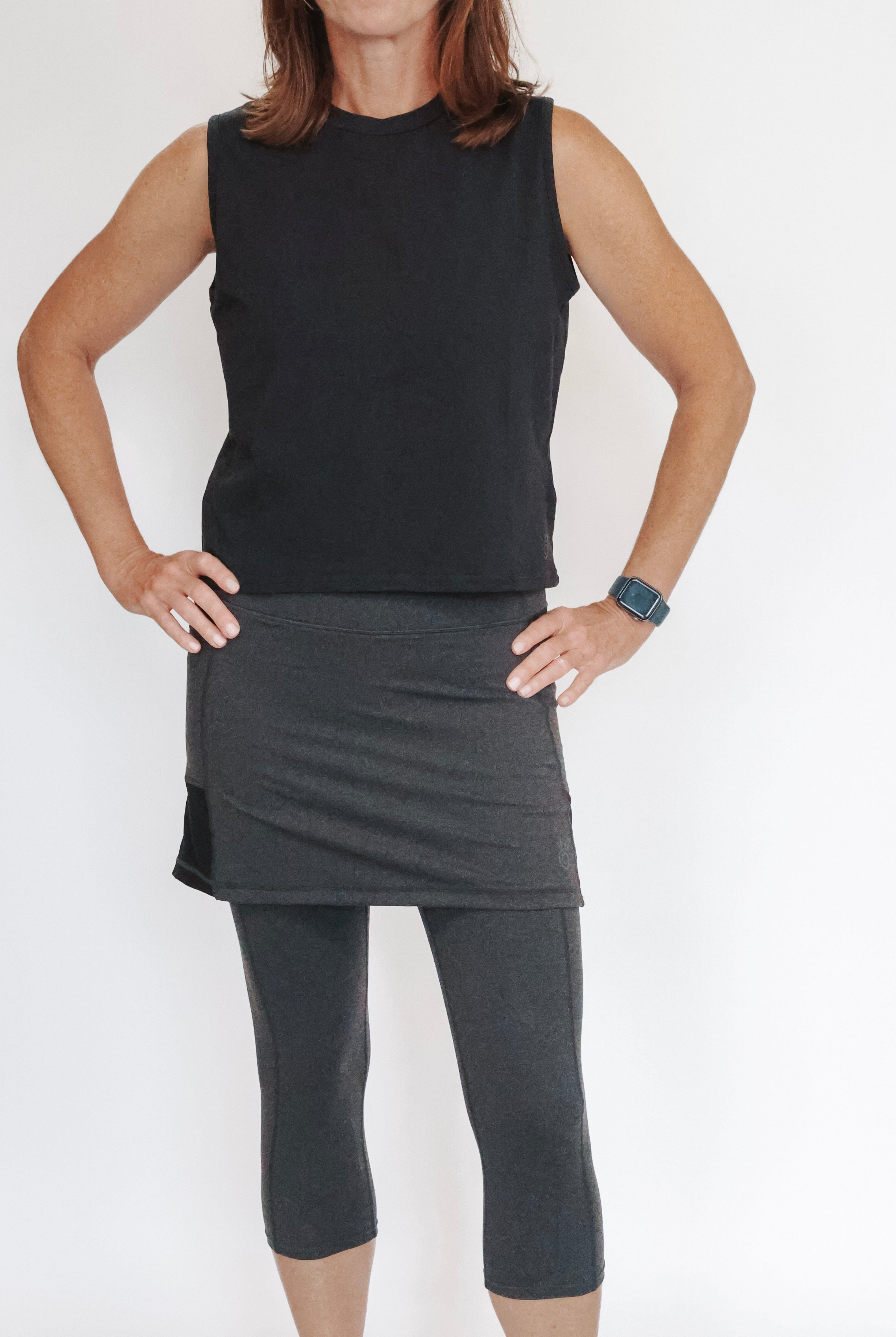 Relaxed Black Cotton Tank Top