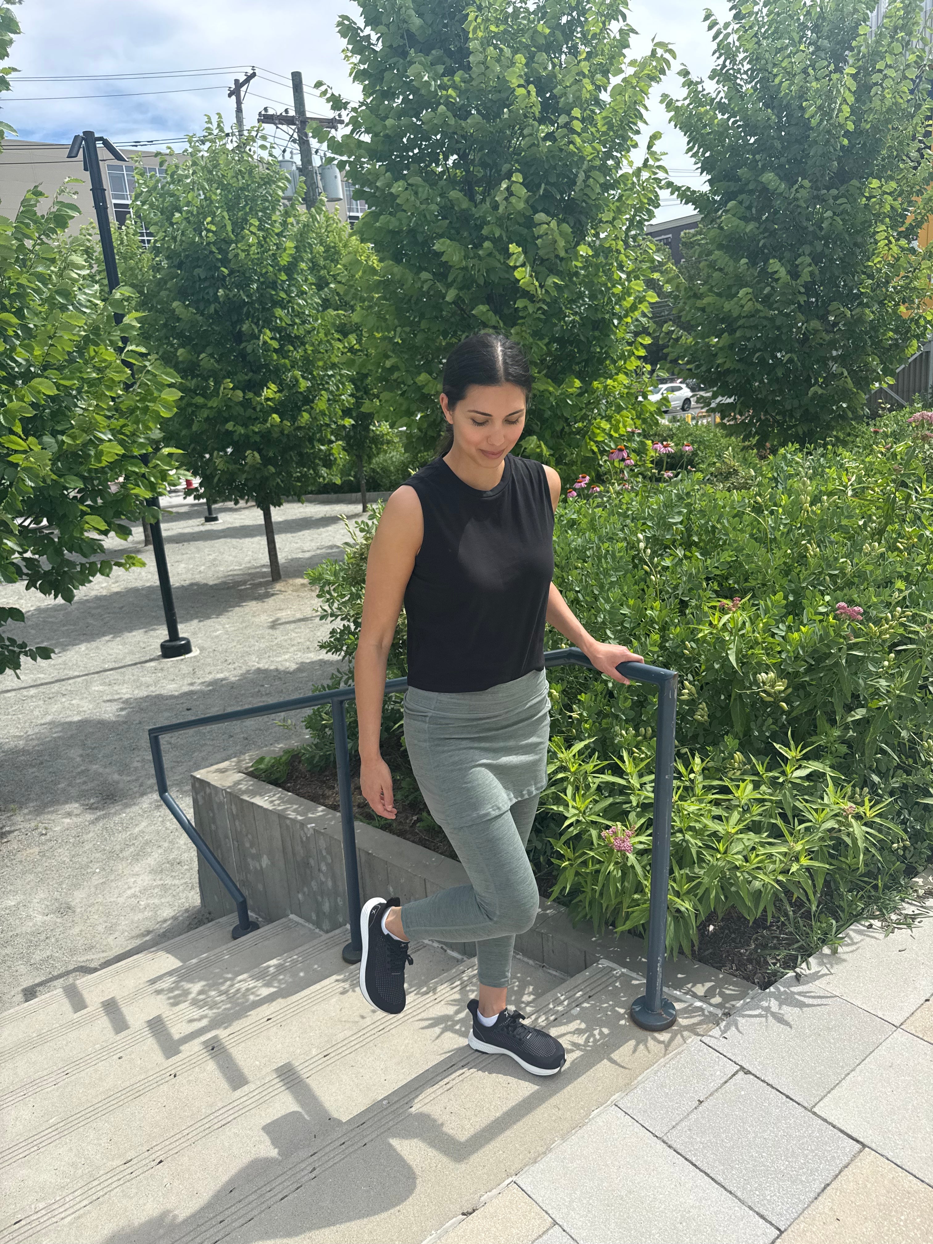 Fern Grey Heather Skirted Legging