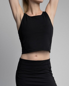 High Neck Athletic Tank Top with Built in Bra for women