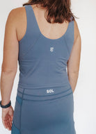 High Neck Athletic Tank Top with Built in Bra for women