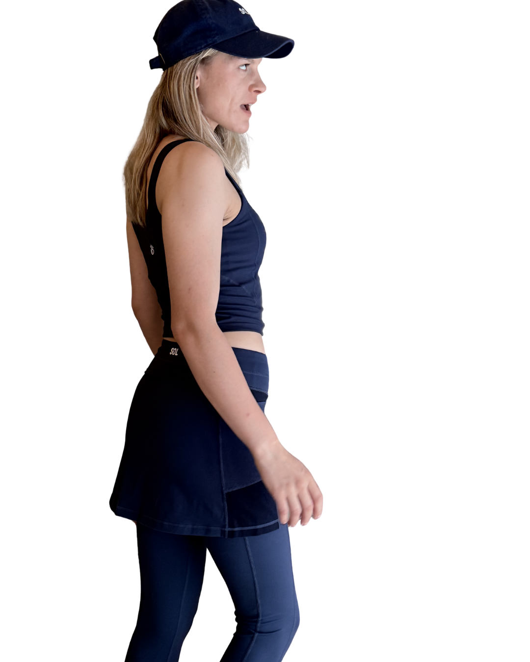 Athletic Tank Top with Shelf Bra - Midnight Navy