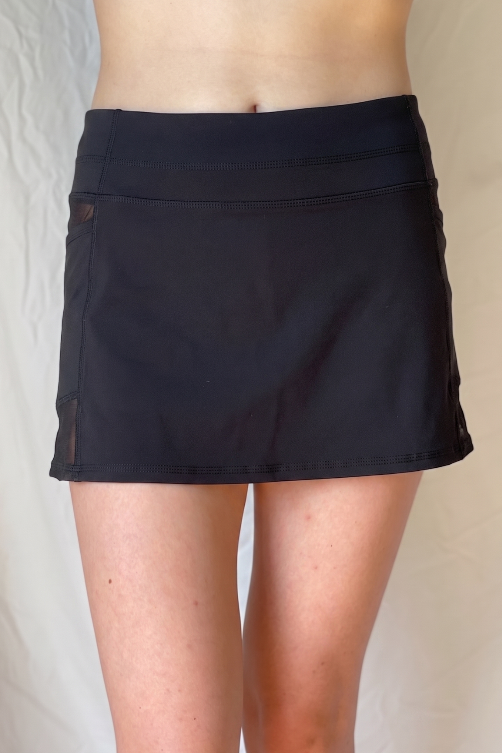 Black Short Skort with Pockets
