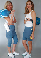 Ribbed Skirted Leggings  in Capris and Bike Short Syle