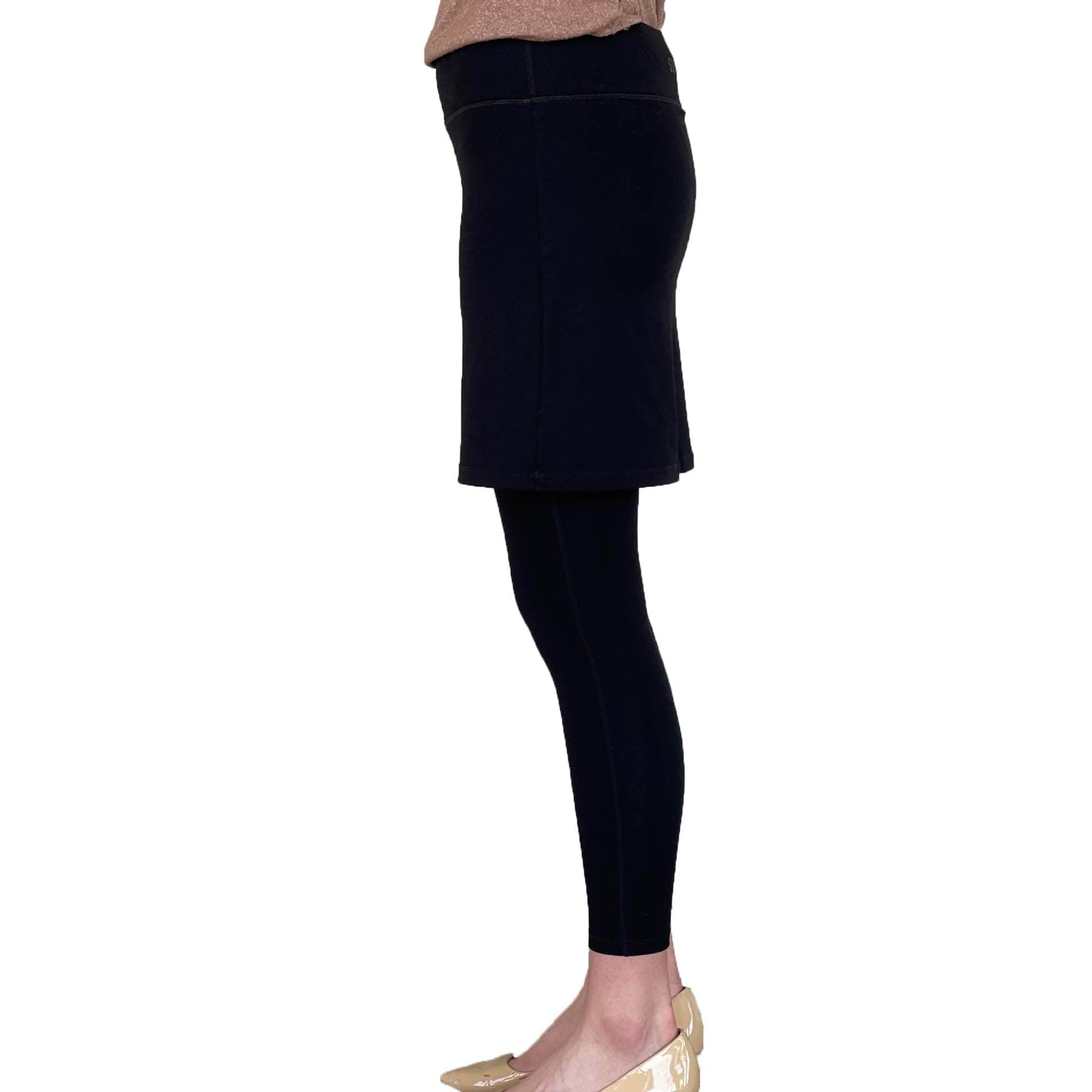 Eileen fisher skirted leggings black best sale