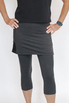 Dark Heather Capris Skirted Leggings by Sol Sister Sport