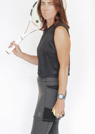 Dark Heather Capris Skirted Leggings by Sol Sister Sport