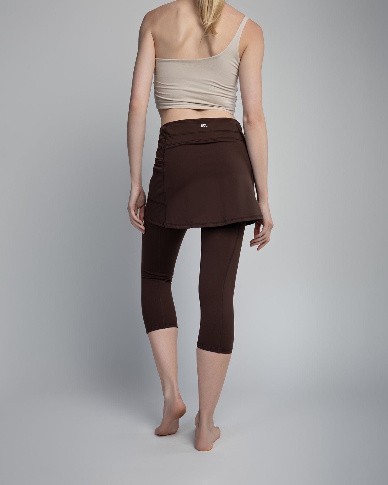 skirted leggings brown activewear