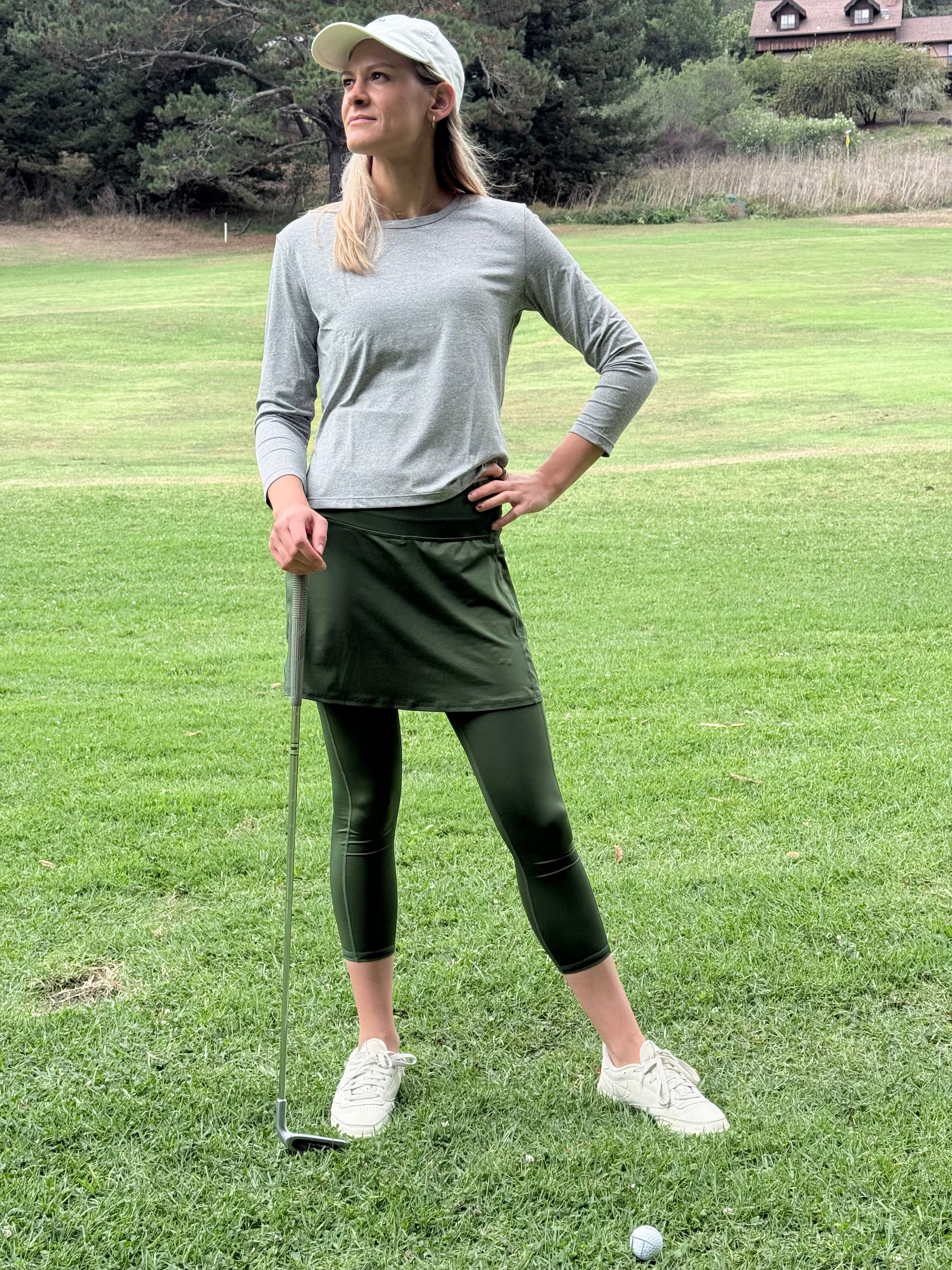 The Harmony Skirted Legging – Marin Green