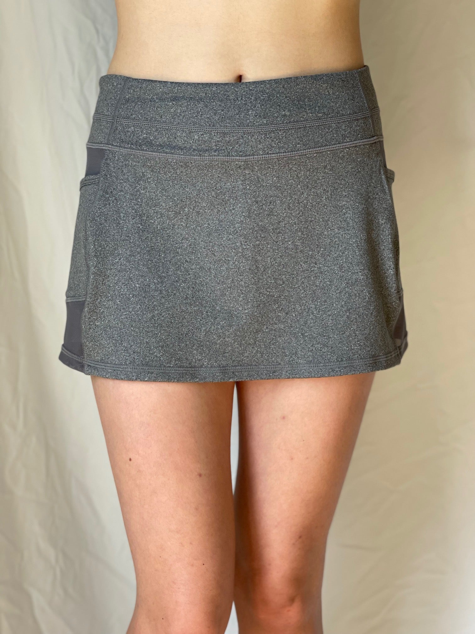 Light Gray Short Skort with Pockets