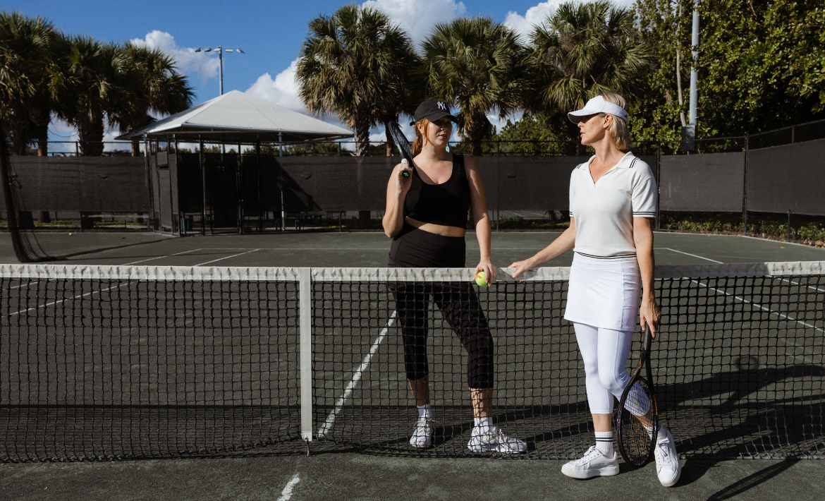 Tennis clothing that protects your from the sun. Skirted Leggings.