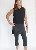 Relaxed Black Cotton Tank Top