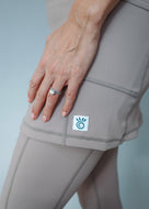 Close-up of ribbed taupe fabric