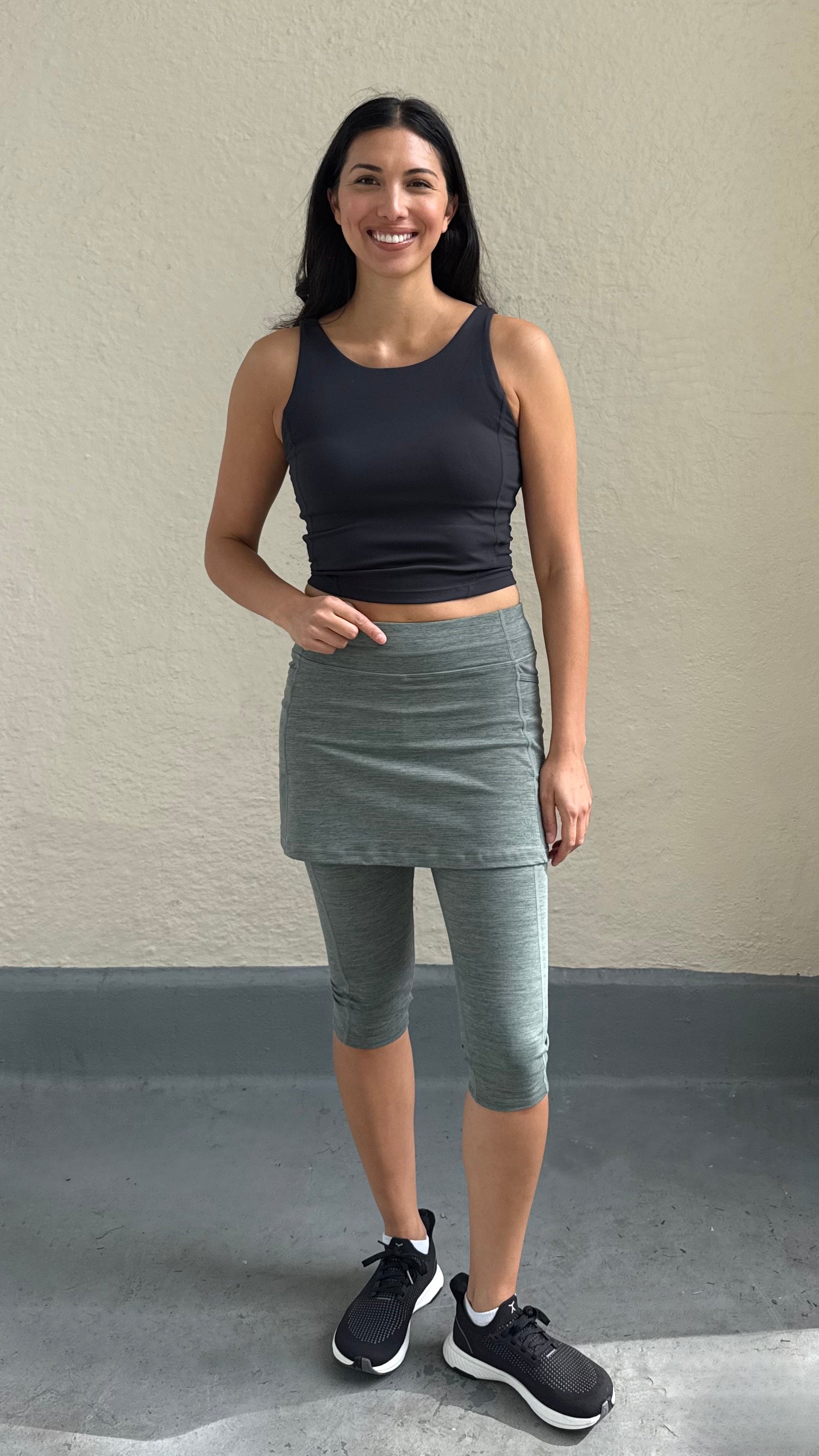 Fern Grey Heather Skirted Legging