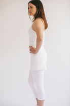 Tennis skirt with leggings attached white