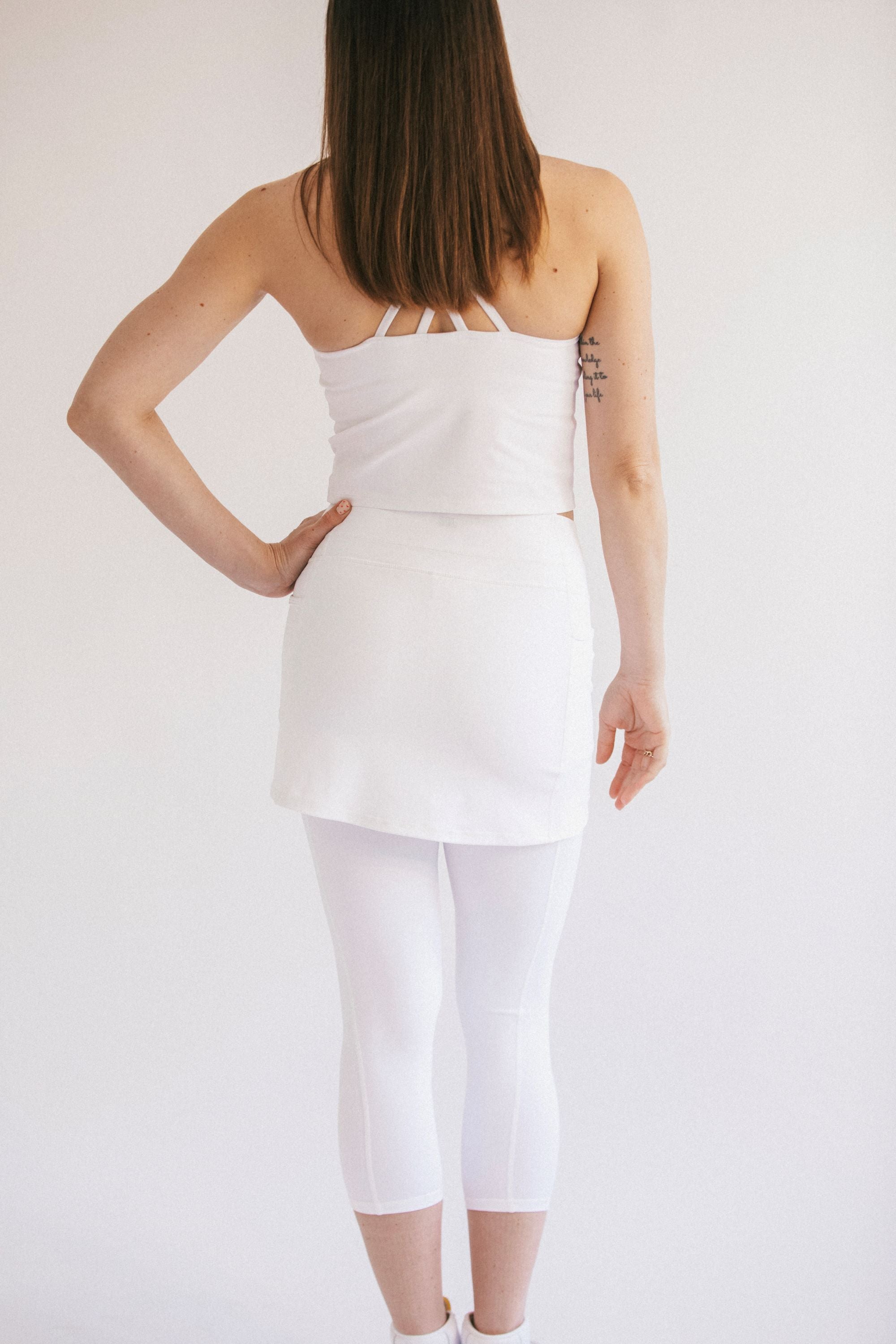 tennis skirt white with leggings attached