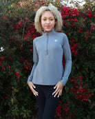 Sol Long-sleeve Zip Front Shirt in Grey - Sol Sister Sport